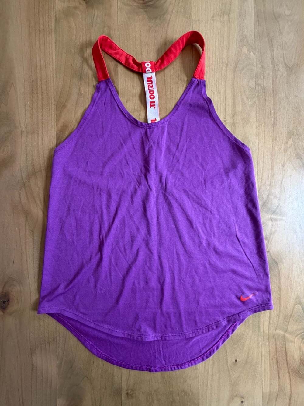 Nike Women's Purple Just Do It Elastika Strap Active Tank Top